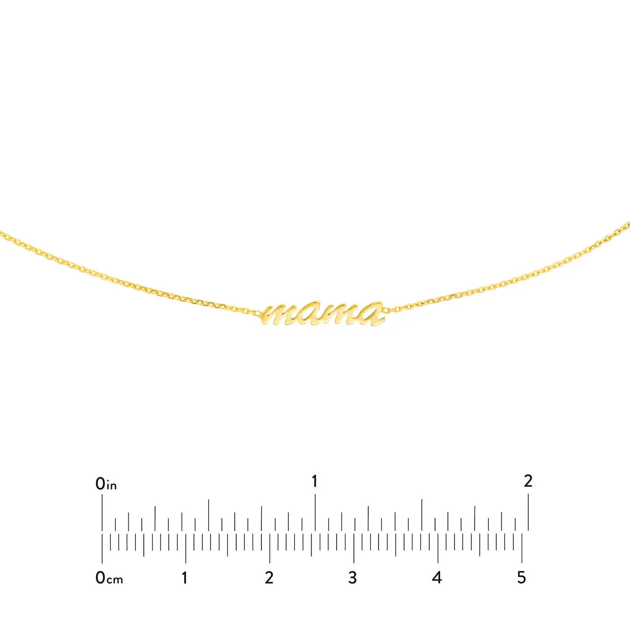 14K Yellow Gold "Mama" Adjustable Necklace