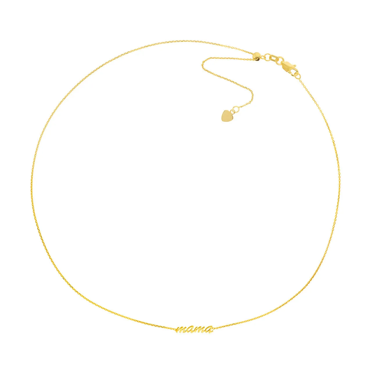 14K Yellow Gold "Mama" Adjustable Necklace