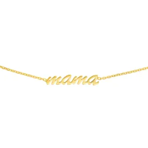 14K Yellow Gold "Mama" Adjustable Necklace
