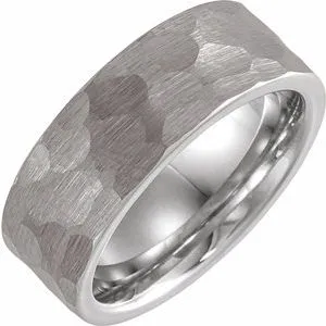 18K White Gold PVD Tungsten 8 mm Band Size 9