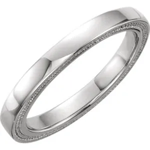 18K White Matching Band Size 7.5