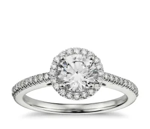 18kt Gold Classic Halo Diamond Ring Mounting