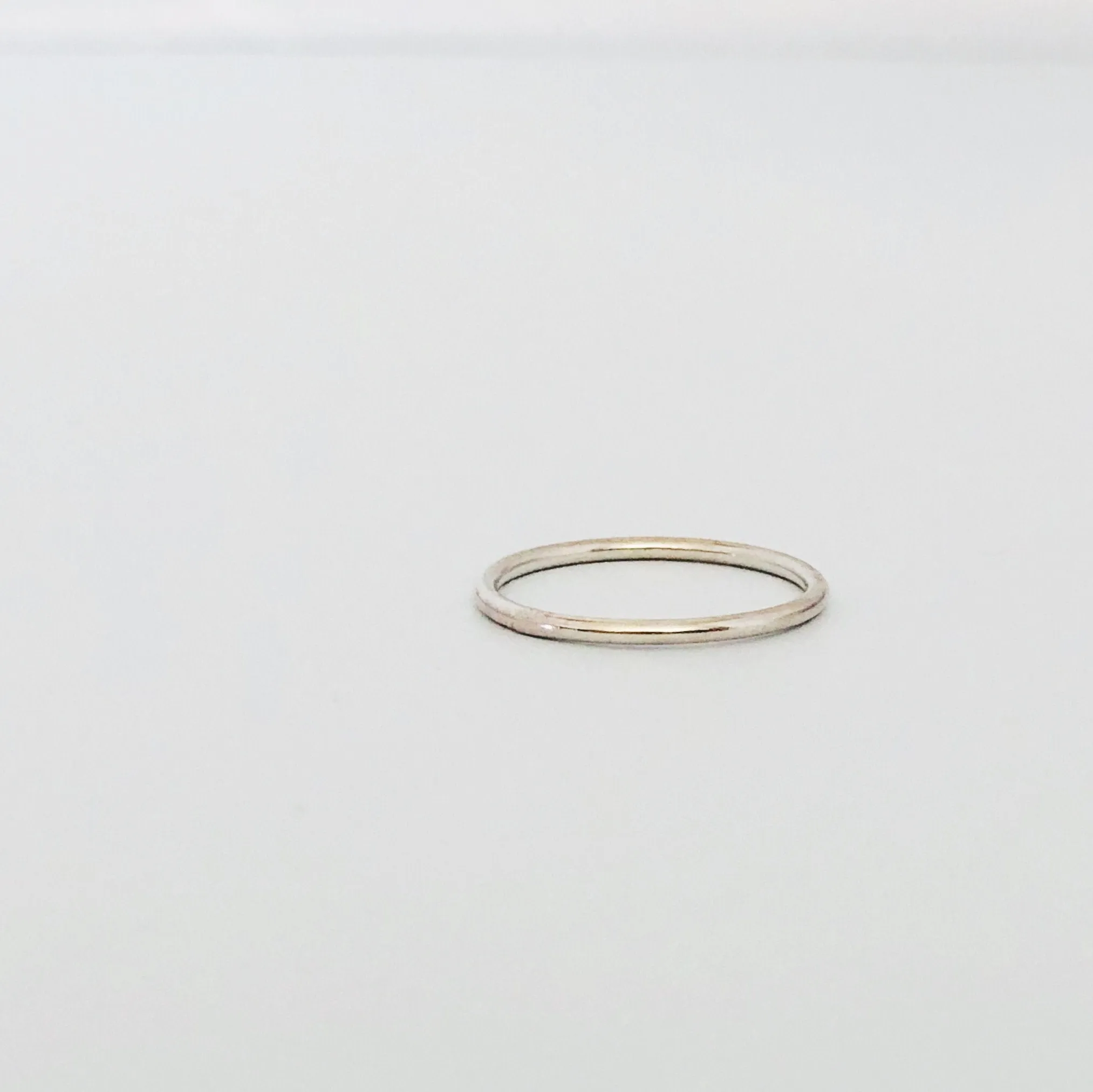 1mm silver plain Ring - Sterling Silver Stacking Ring