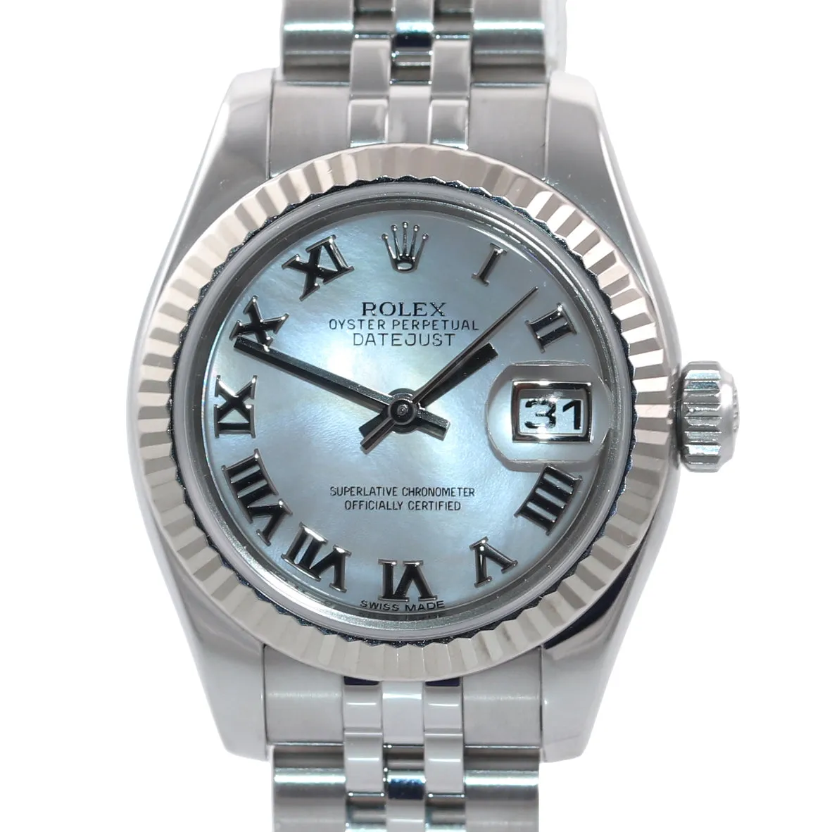 2014 Papers Ladies Rolex 179174 Datejust Pink Roman MOP Jubilee 26mm Watch Box.