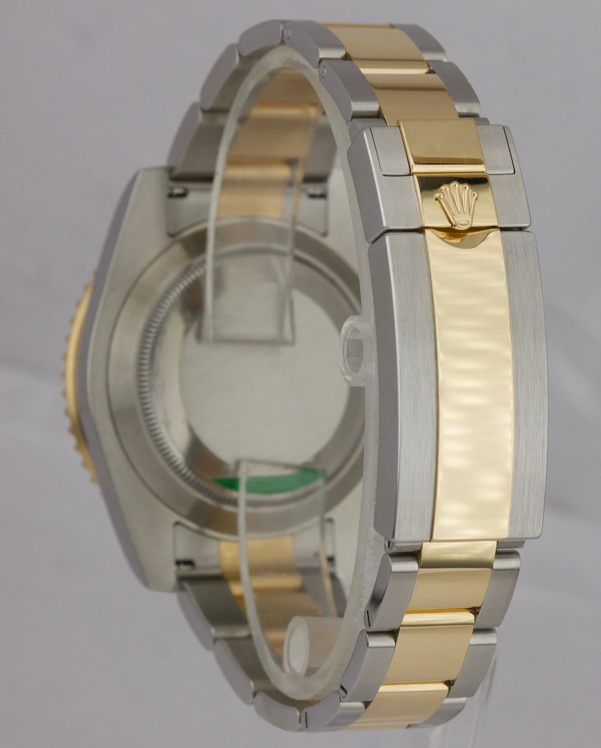 2019 SUNBURST Rolex Submariner Ceramic 116613 LB Two-Tone Gold Blue Dive Watch