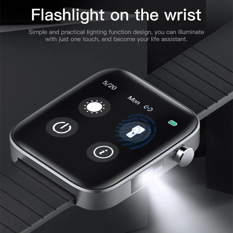 2021 NEW T68 Smart Watch Men Body Temperature Measure Heart Rate Blood Pressure Oxygen Bracelet Call Reminder Smart Watch Black