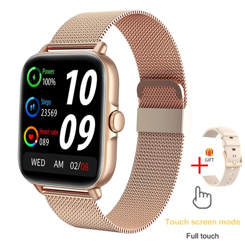 2022 Color Screen Women Smart Watch Full Touch Bluetooth Call Fitness Tracker Blood Pressure Smart Clock Ladies SmartWatch