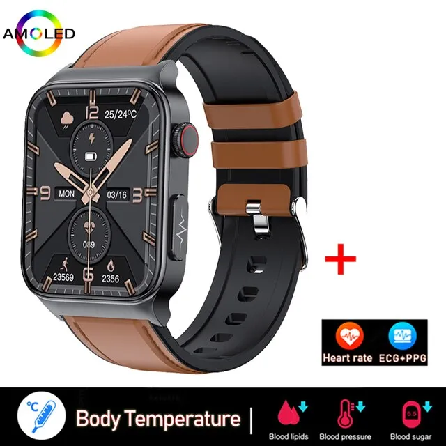 2022 ECG PPG Smart Watch Men Laser Treatment Of Hypertension Hyperglycemia Hyperlipidemia HeartRate Healthy Sport Men Smartwatch