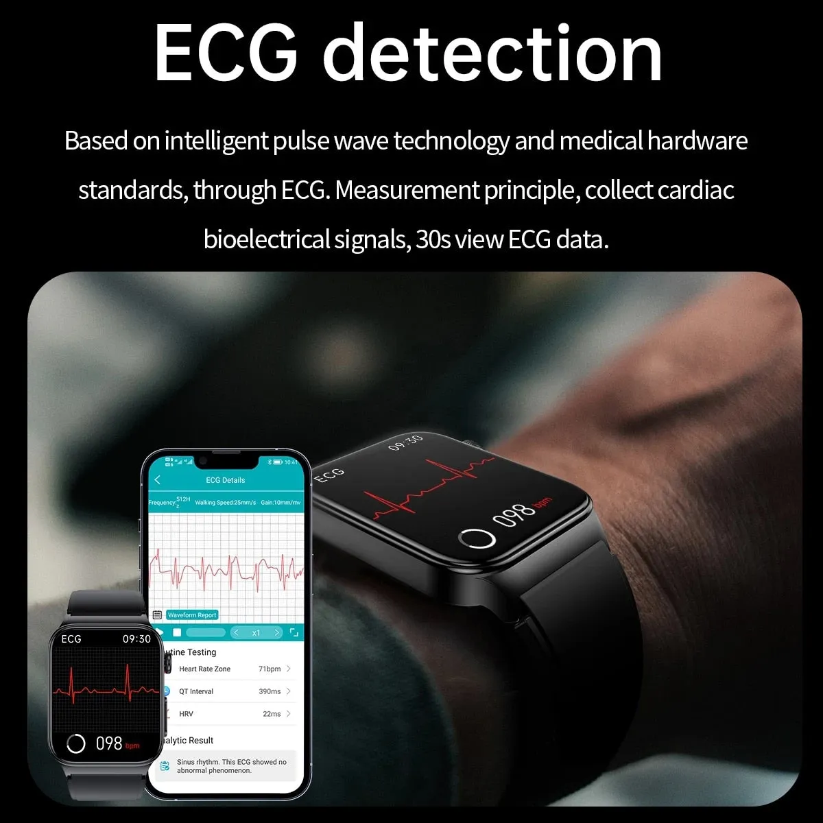 2022 ECG PPG Smart Watch Men Laser Treatment Of Hypertension Hyperglycemia Hyperlipidemia HeartRate Healthy Sport Men Smartwatch