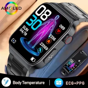 2022 ECG PPG Smart Watch Men Laser Treatment Of Hypertension Hyperglycemia Hyperlipidemia HeartRate Healthy Sport Men Smartwatch