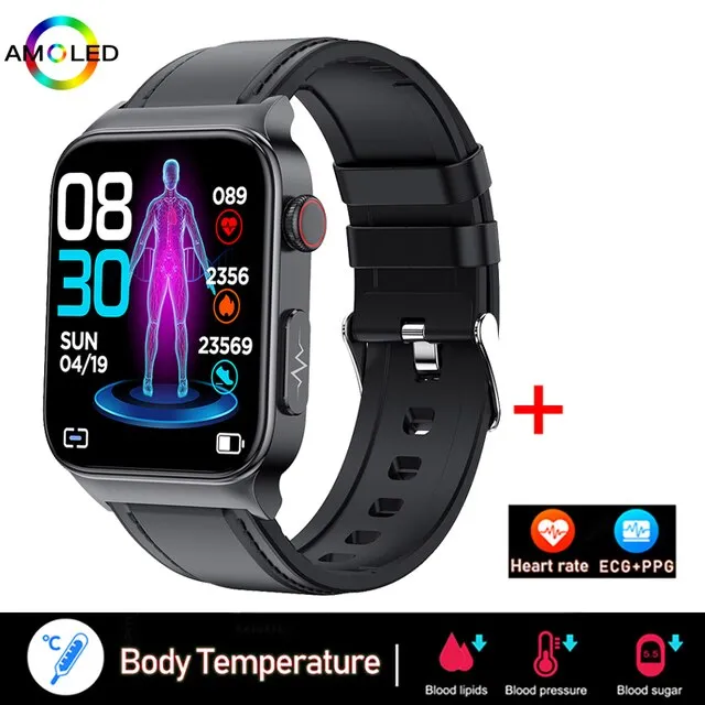 2022 ECG PPG Smart Watch Men Laser Treatment Of Hypertension Hyperglycemia Hyperlipidemia HeartRate Healthy Sport Men Smartwatch