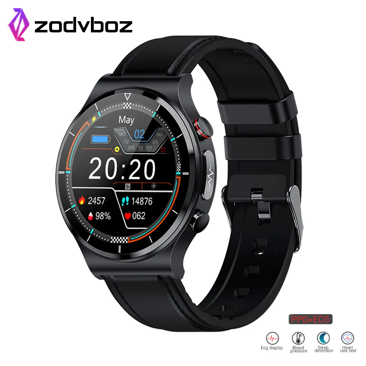 2022 Laser Treatment Three High Smart Watch Men ECG PPG Heart Rate Blood Pressure Health Tracker Smart Watch For Huawei Xiaomi