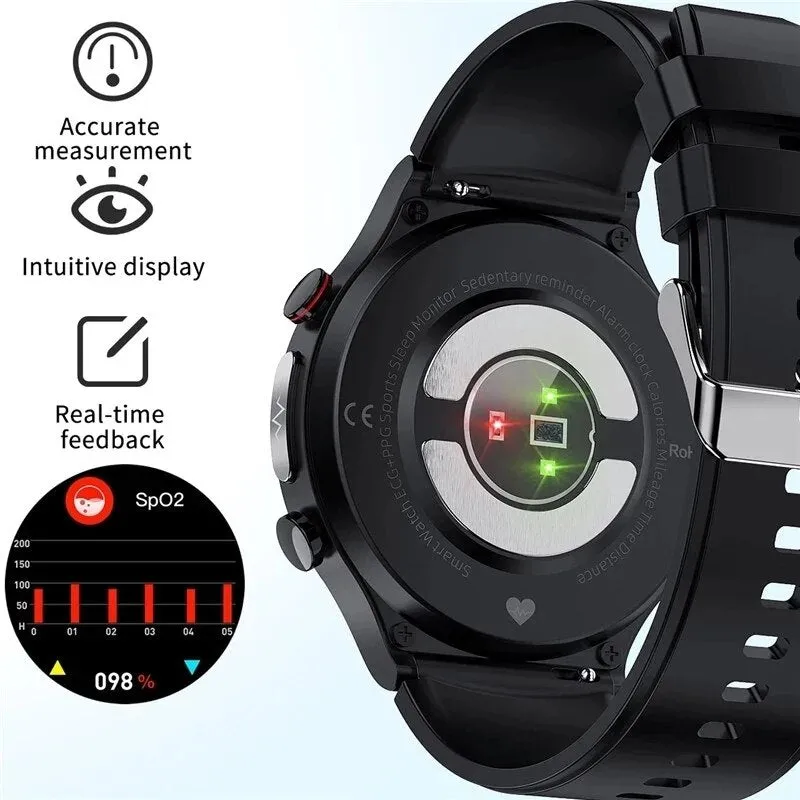 2022 Laser Treatment Three High Smart Watch Men ECG PPG Heart Rate Blood Pressure Health Tracker Smart Watch For Huawei Xiaomi