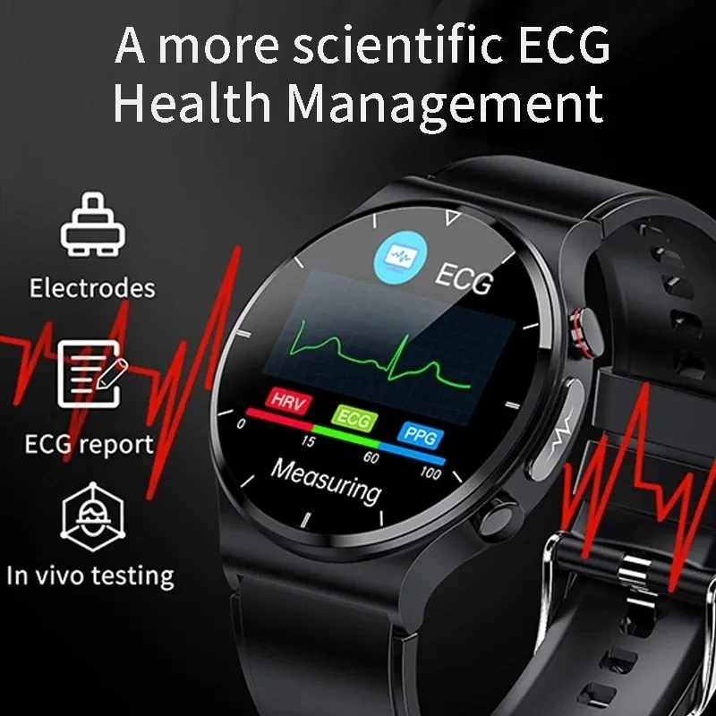 2022 Laser Treatment Three High Smart Watch Men ECG PPG Heart Rate Blood Pressure Health Tracker Smart Watch For Huawei Xiaomi