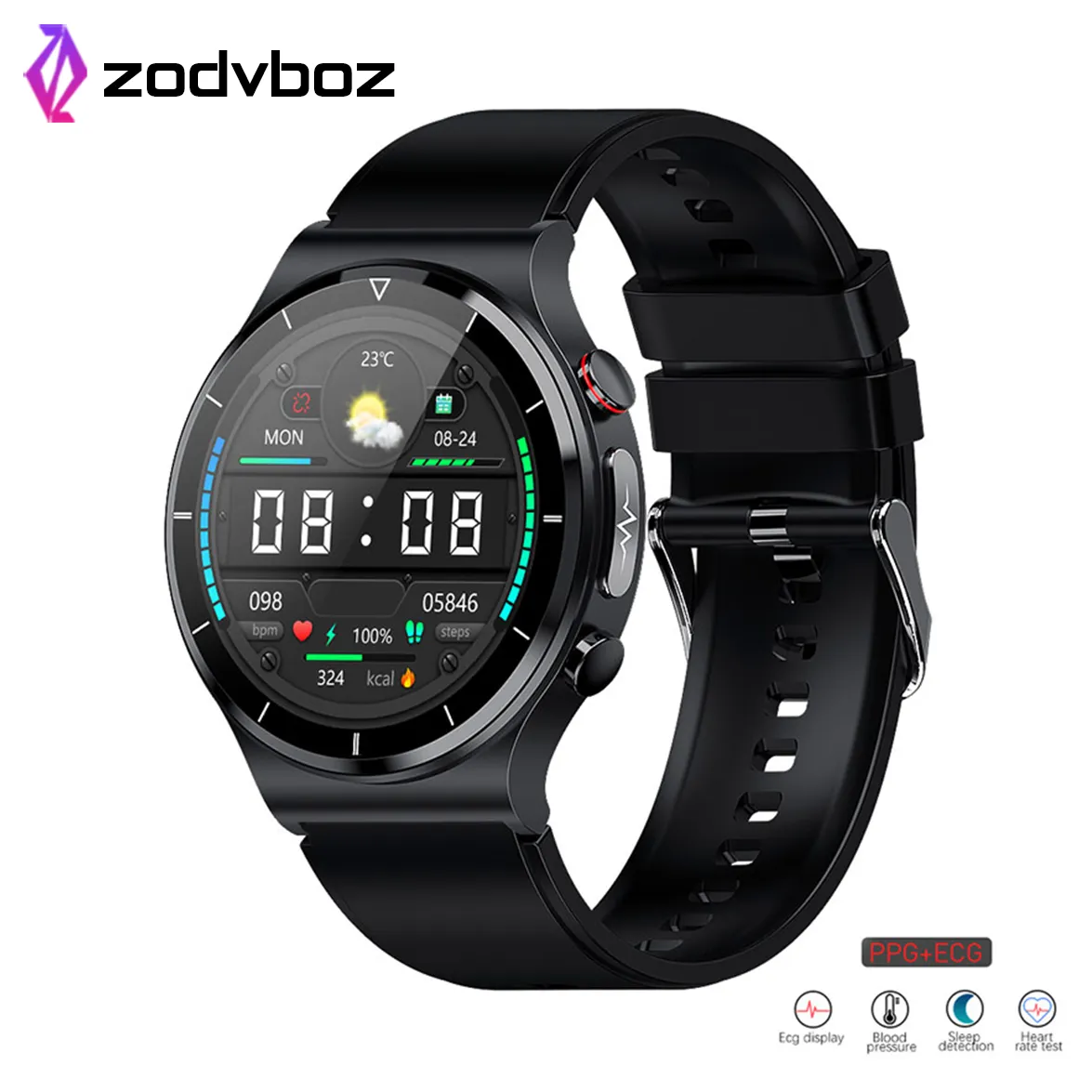 2022 Laser Treatment Three High Smart Watch Men ECG PPG Heart Rate Blood Pressure Health Tracker Smart Watch For Huawei Xiaomi
