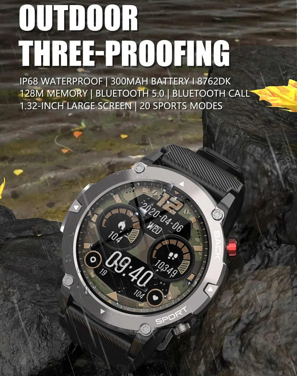 2022 Men&#39;s Smart Watch 5ATM IP67 Waterproof Bluetooth Call Health Monitoring 19 Sports Modes Watches Smartwatch for IOS Xiaomi