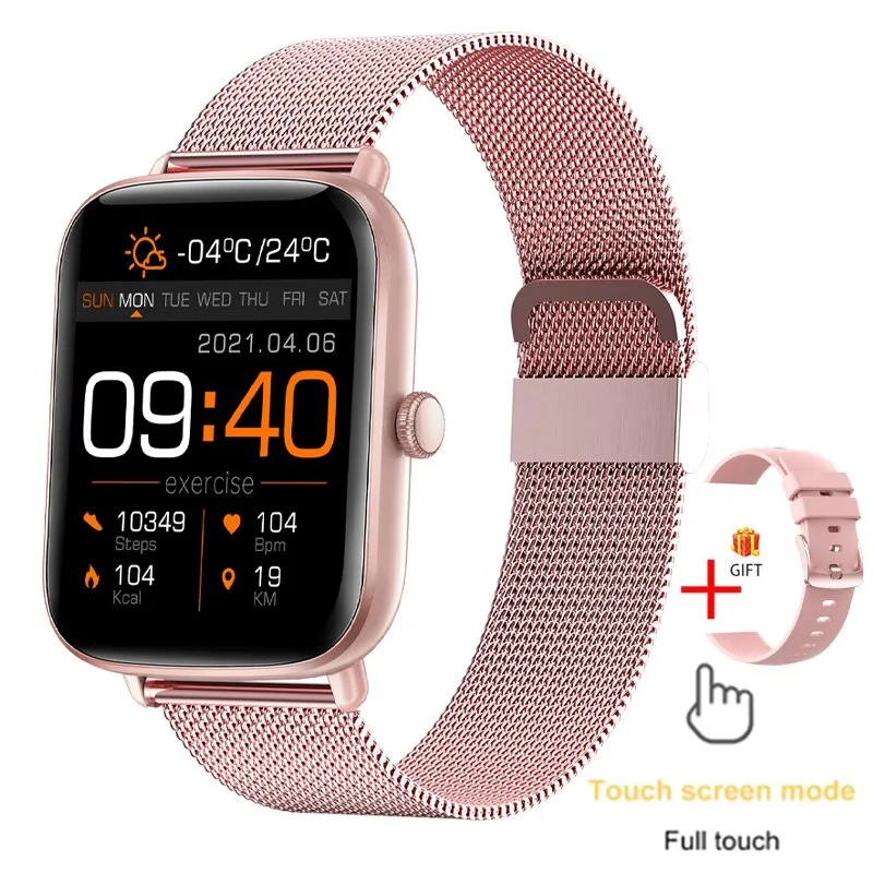 2022 New 1.69 Inch Smart Watch Women Heart Rate Monitor IP67 Waterproof Men Smartwatch Fitness Tracker For Huawei iPhone Plus