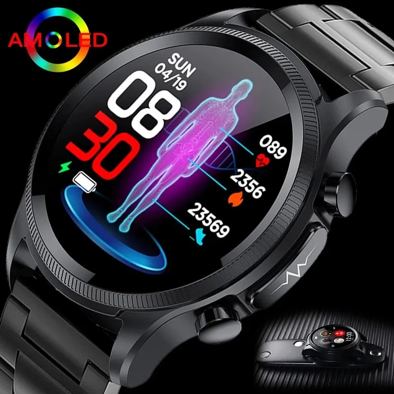 2022 New Smart Watch Men ECG Monitor Blood Pressure Body Temperature SmartWatch IP68 Waterproof Fitness Tracker For Men Watches