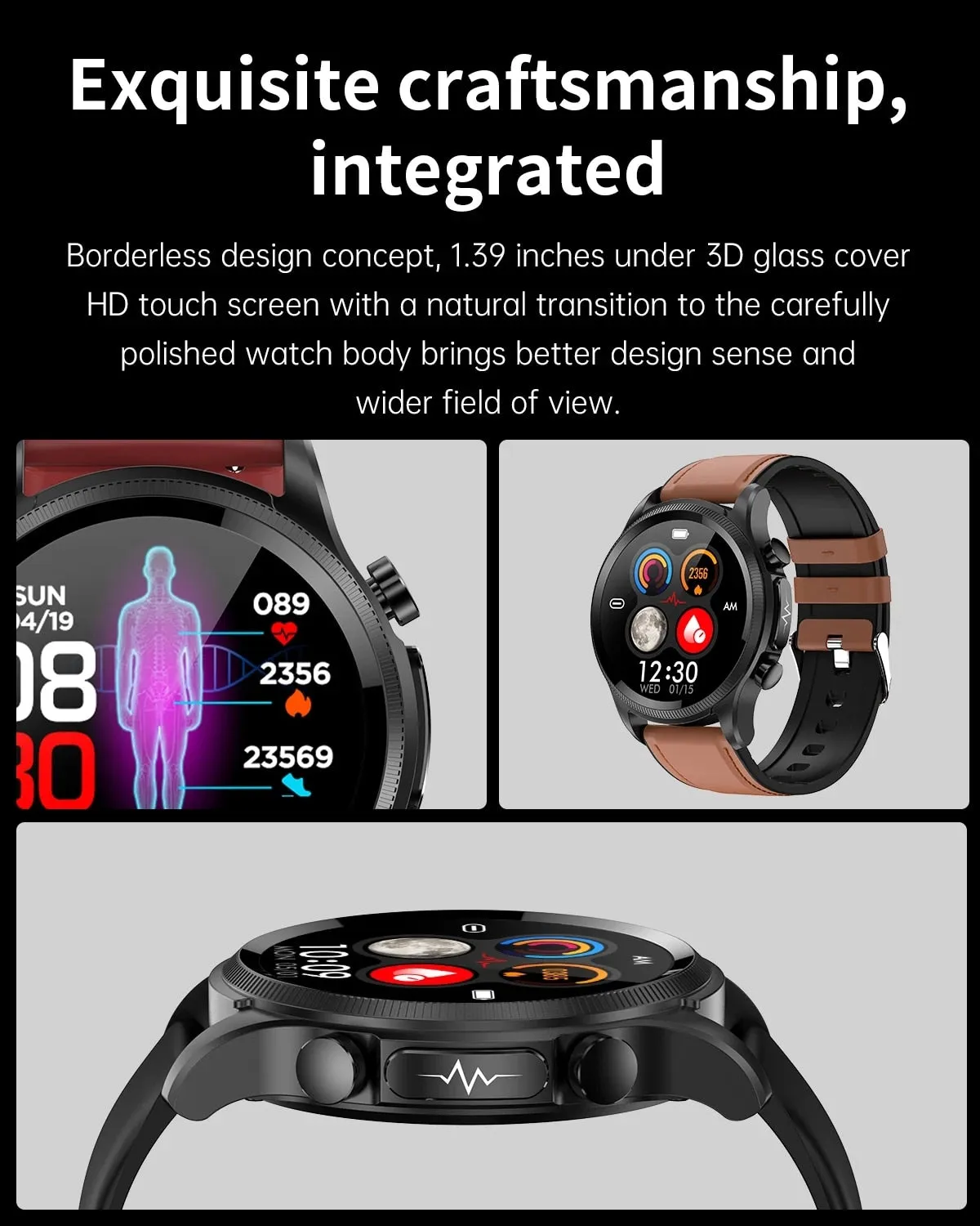 2022 New Smart Watch Men ECG Monitor Blood Pressure Body Temperature SmartWatch IP68 Waterproof Fitness Tracker For Men Watches