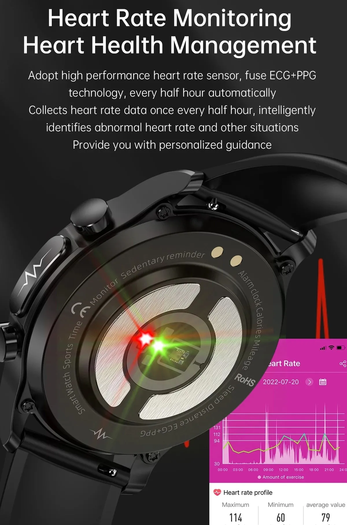 2022 New Smart Watch Men ECG Monitor Blood Pressure Body Temperature SmartWatch IP68 Waterproof Fitness Tracker For Men Watches