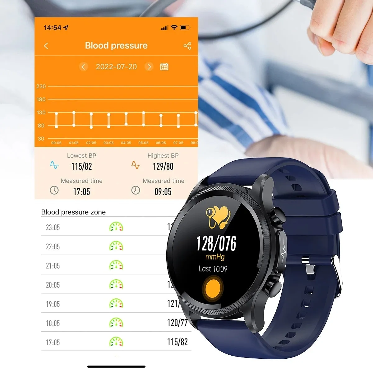 2022 New Smart Watch Men ECG Monitor Blood Pressure Body Temperature SmartWatch IP68 Waterproof Fitness Tracker For Men Watches