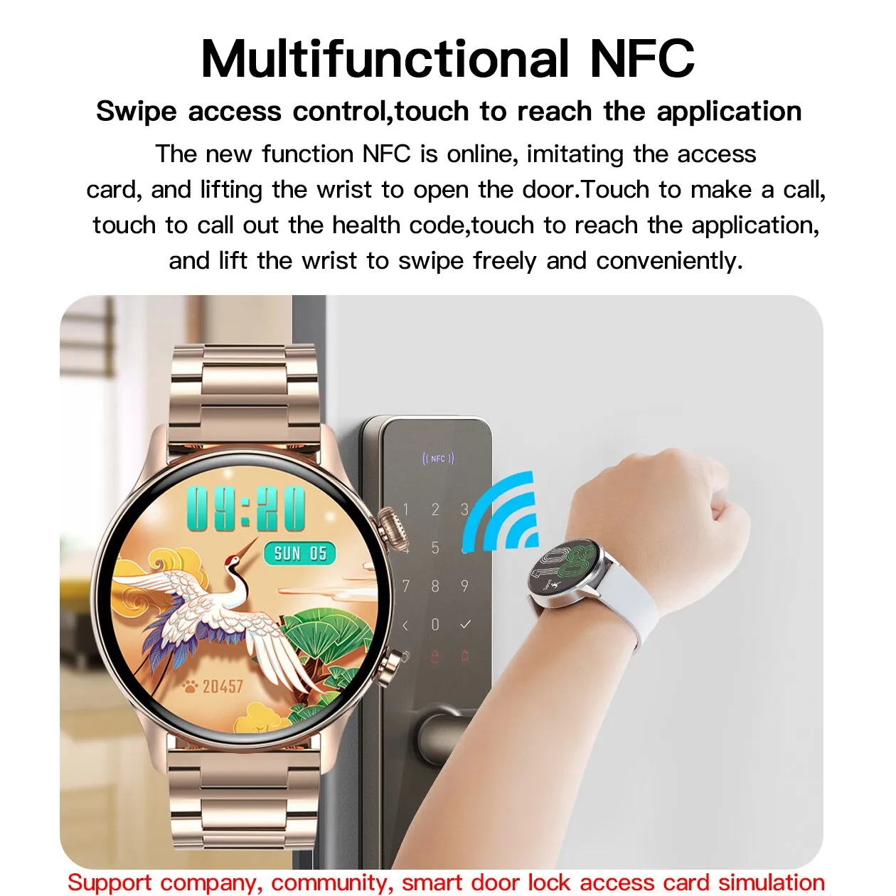 2022 NFC Smart Watch Men 390*390 Screen Always Display The Time Bluetooth Call Local Music Men Smartwatch For Huawei Xiaomi Box