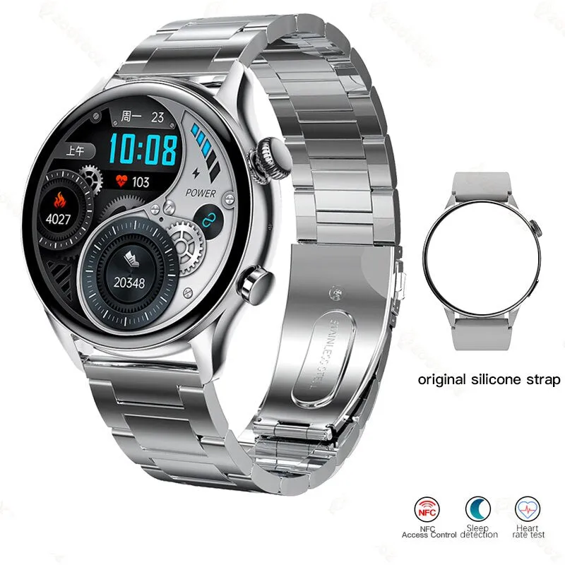 2022 NFC Smart Watch Men 390*390 Screen Always Display The Time Bluetooth Call Local Music Men Smartwatch For Huawei Xiaomi Box