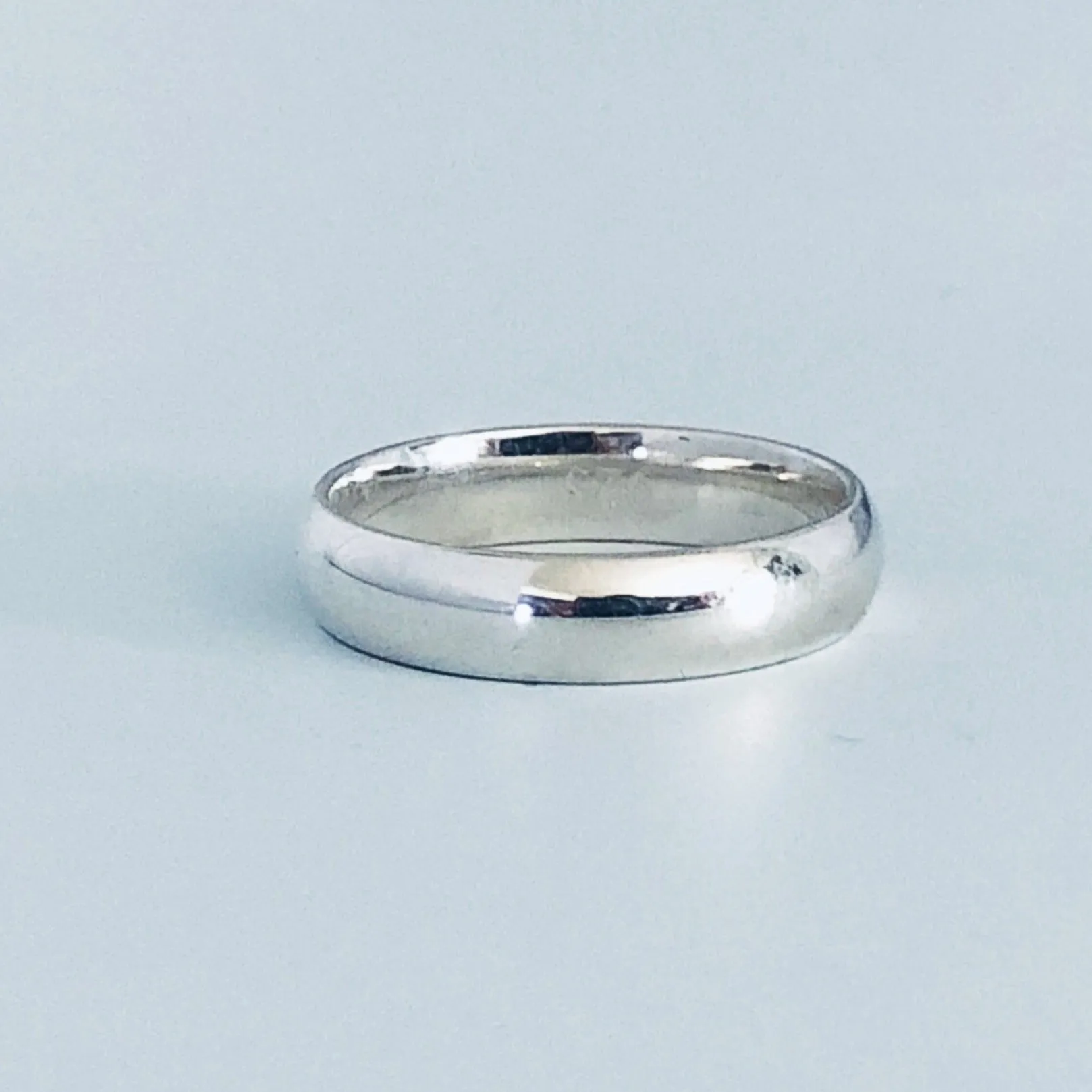 4mm plain band Sterling Silver Stacking Ring