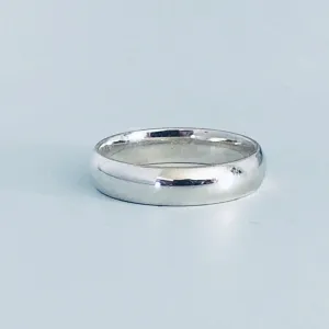 4mm plain band Sterling Silver Stacking Ring