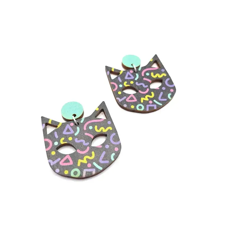 90's Cat Statement Earrings