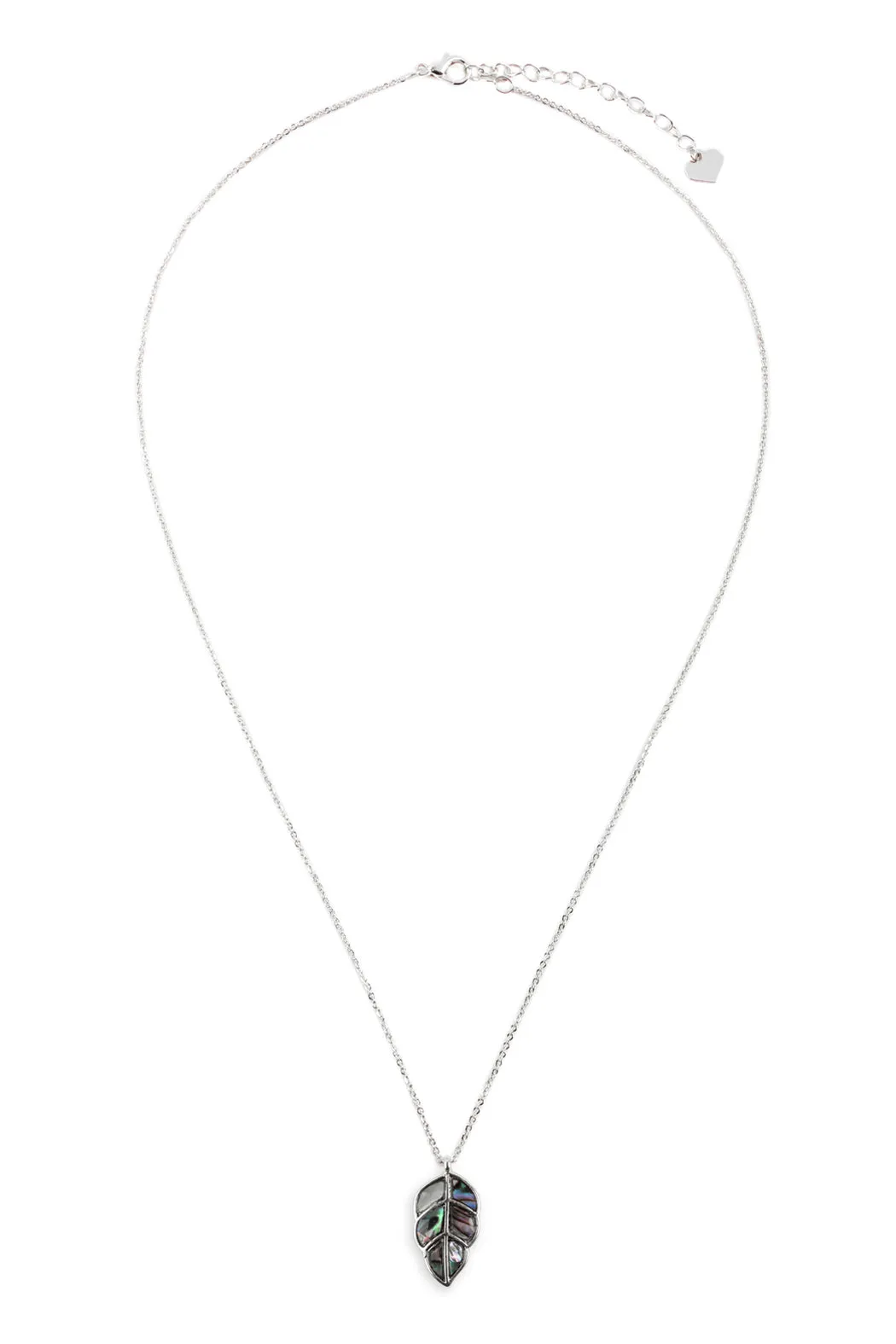 ABALONE LEAF PENDANT NECKLACE