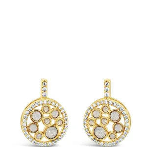 Absolute Gold & Opal Design Drop Earrings
