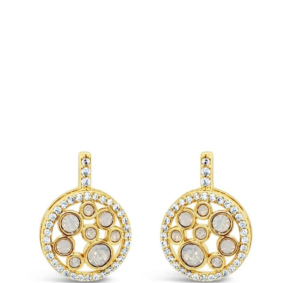 Absolute Gold & Opal Design Drop Earrings
