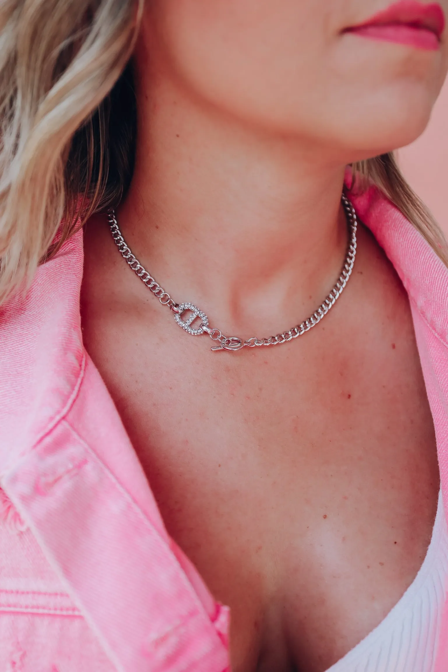 Alidia Link Necklace - Silver