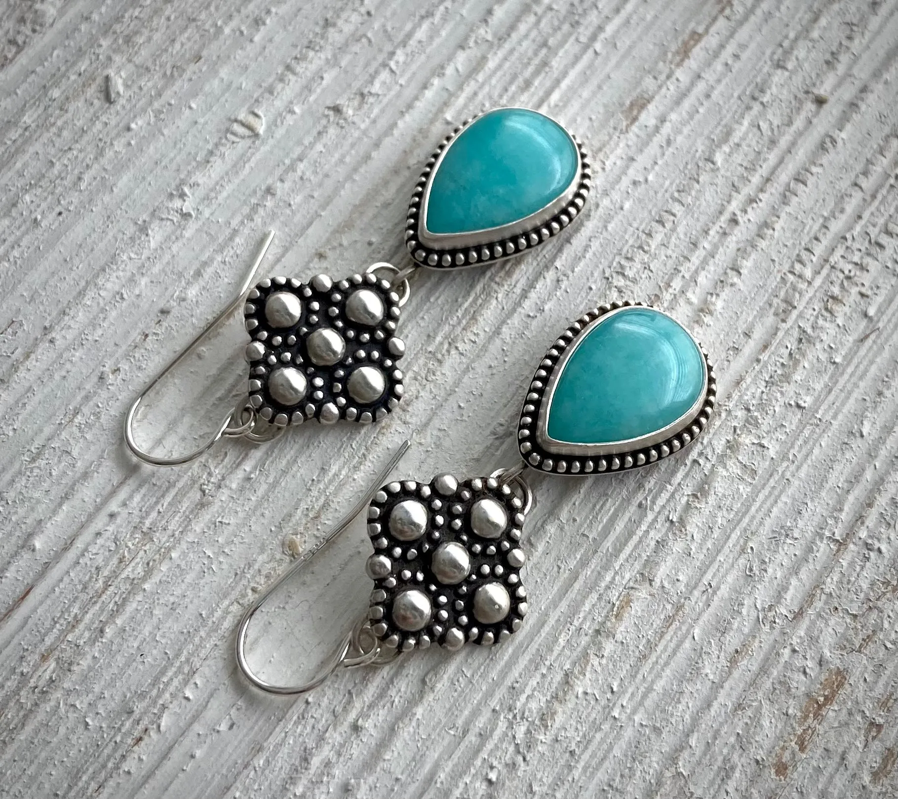 Amazonite Beaded Earrings