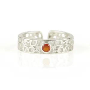Amber Star Midi / Toe Ring - Carnelian
