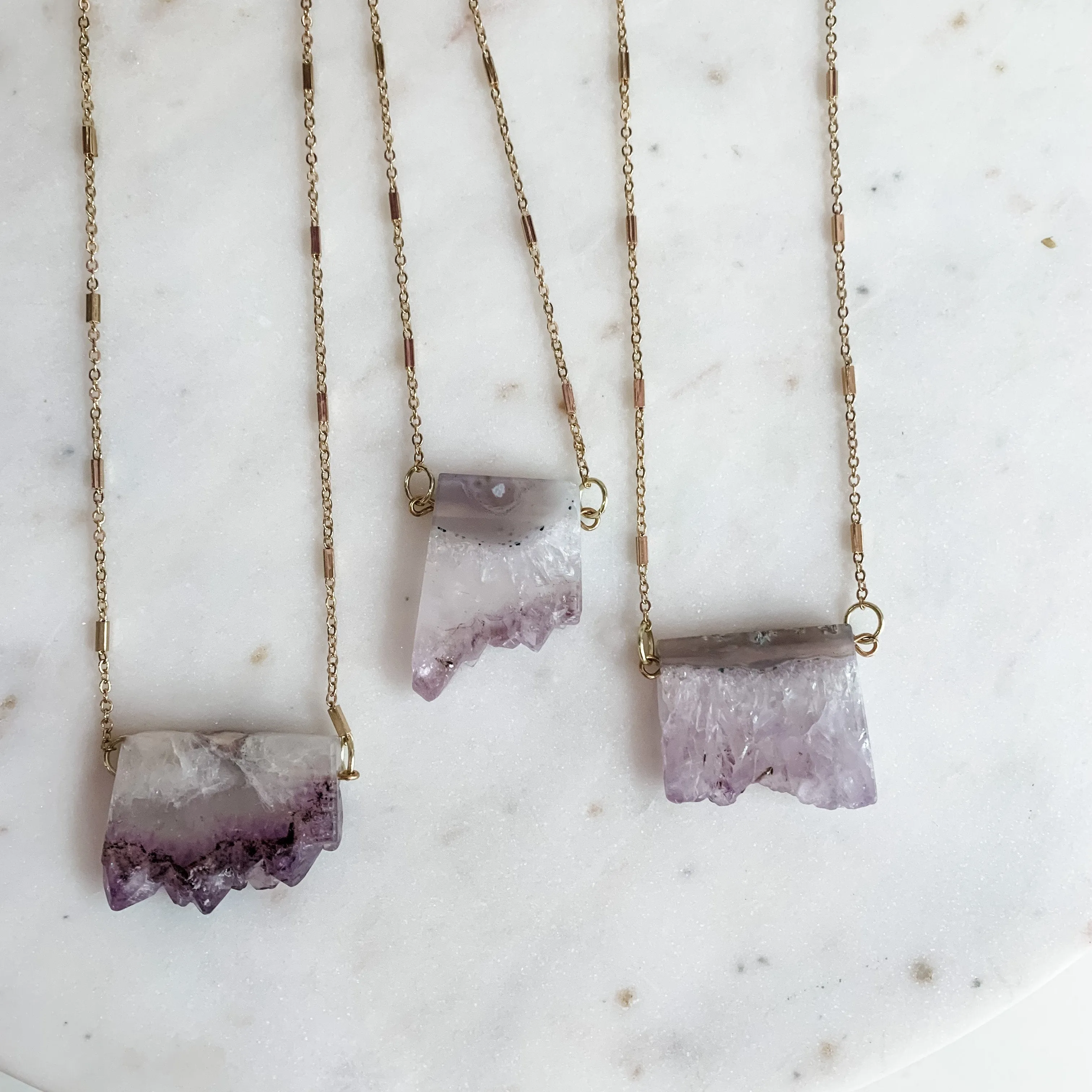 Amethyst Layering Dainty Necklace