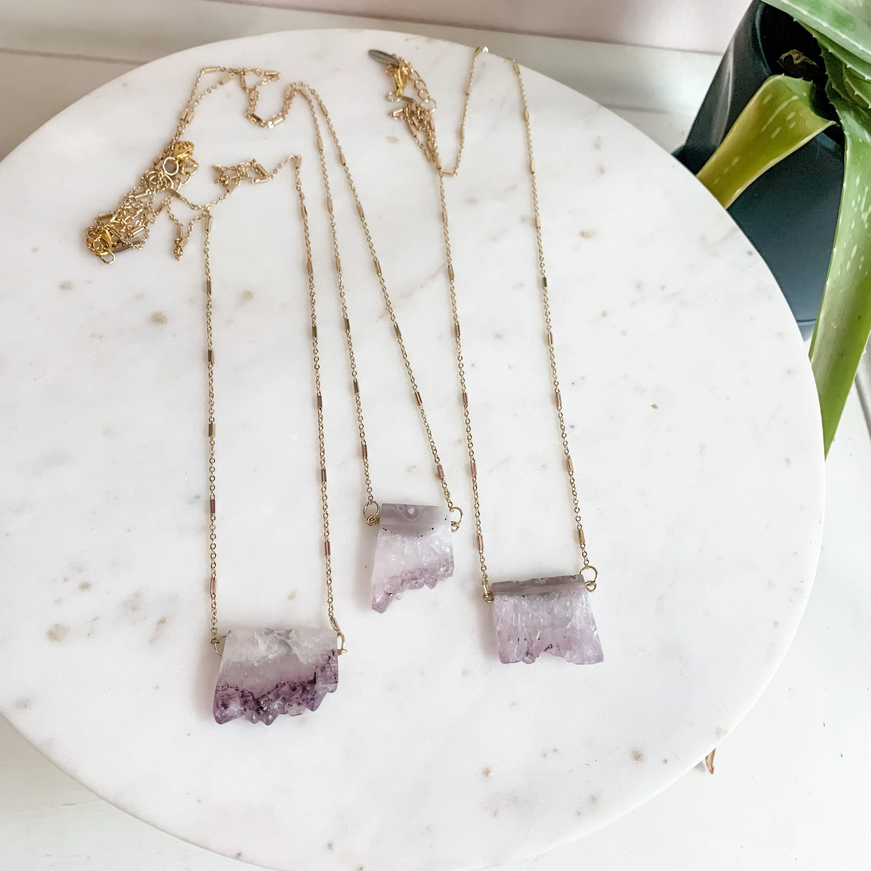 Amethyst Layering Dainty Necklace