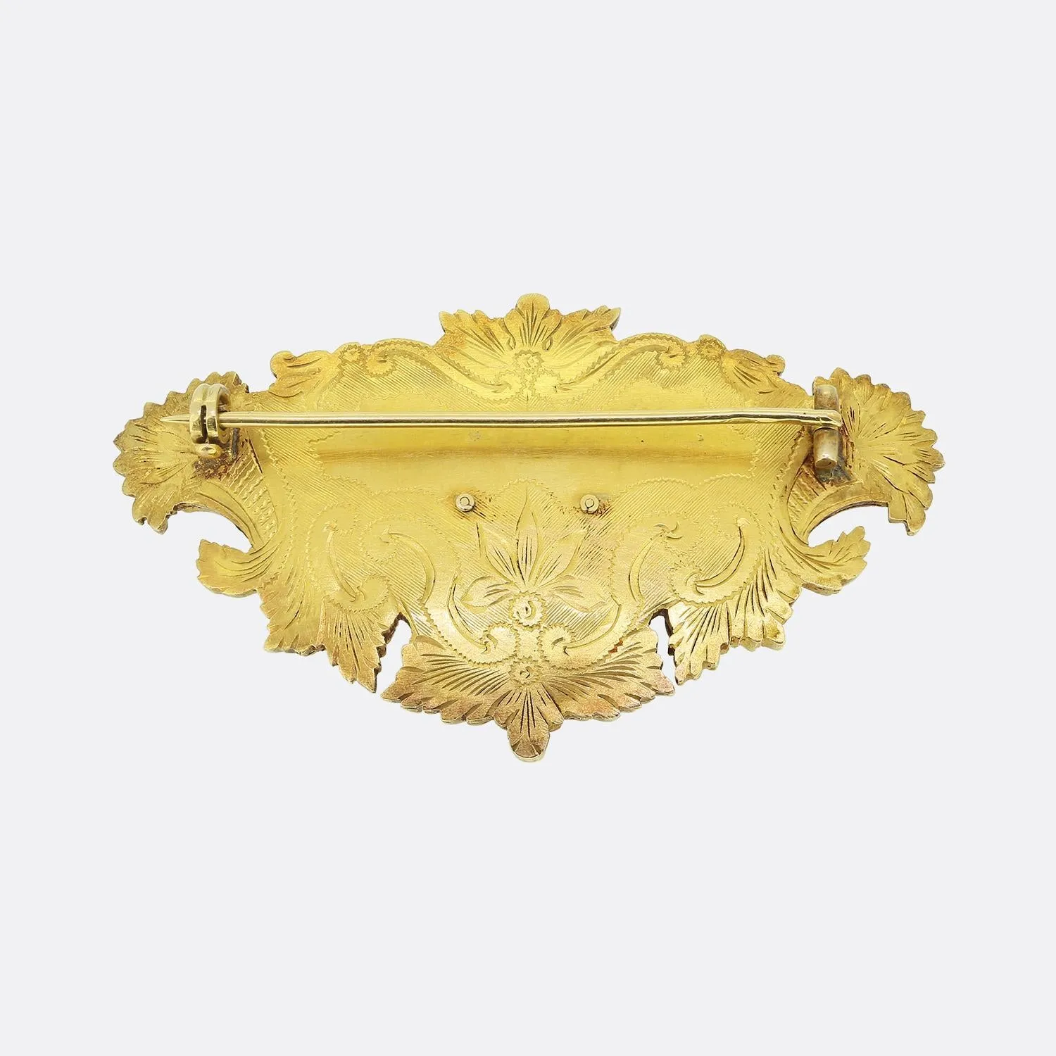 Antique Enamel and Diamond Brooch
