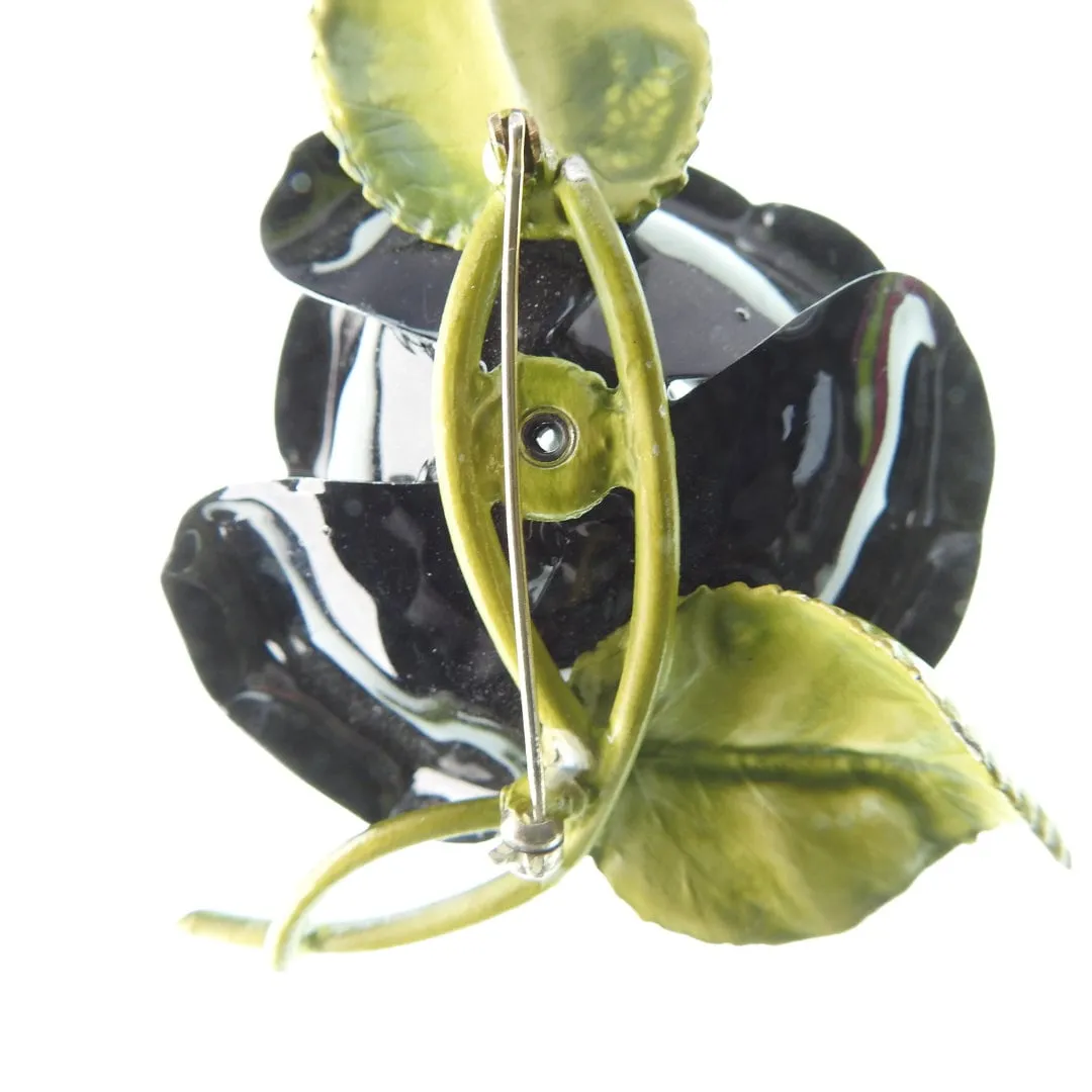 Antique rose brooch