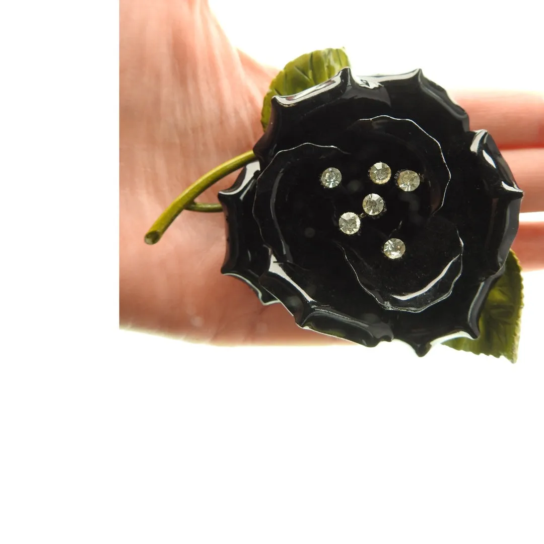 Antique rose brooch
