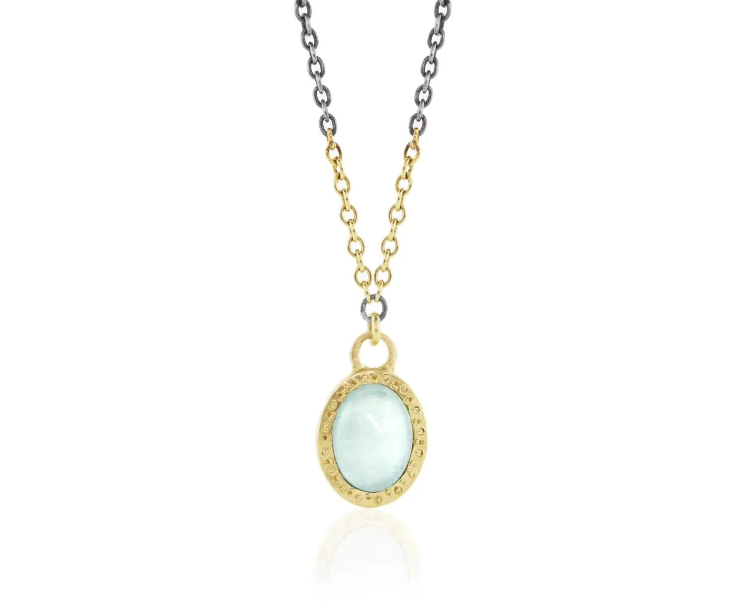 Aquamarine Candy Cabochon Necklace