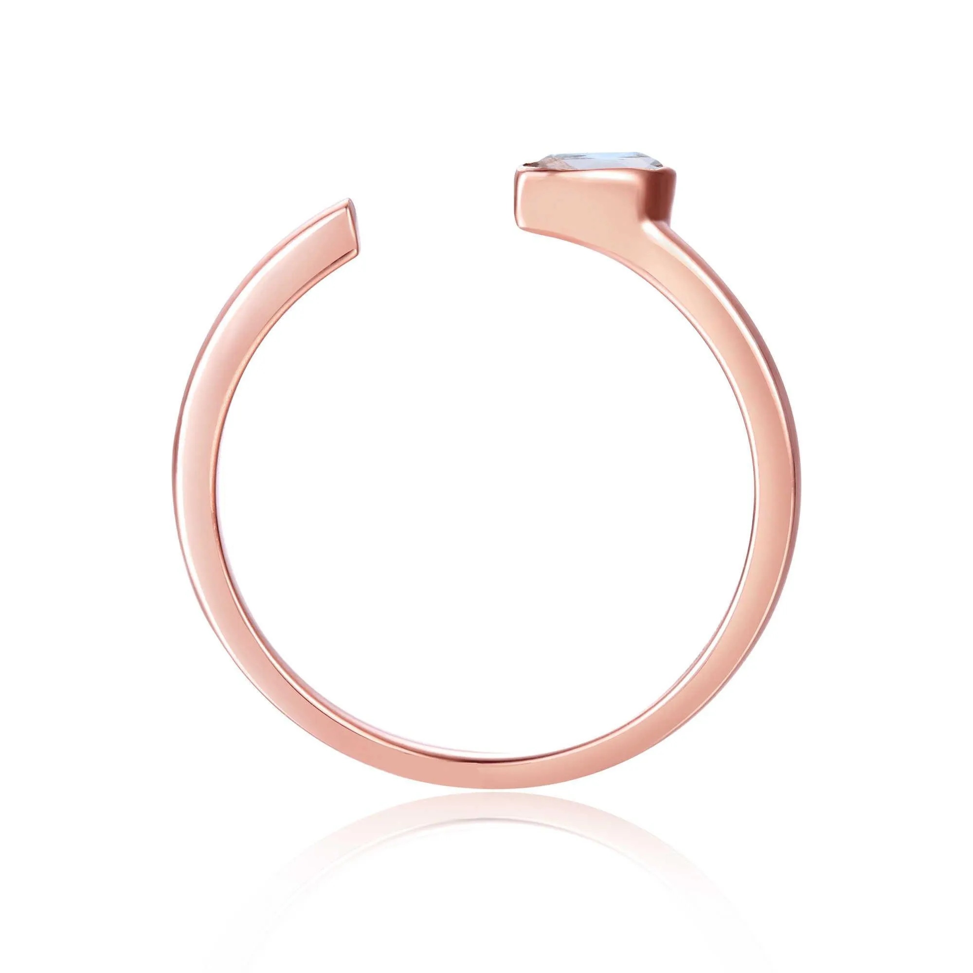 Aquamarine Marquise Open Midi Ring
