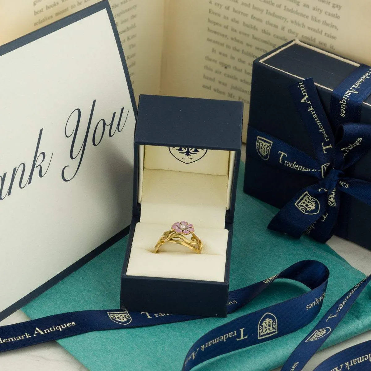 Art Nouveau Iris Brooch | 14k Gold
