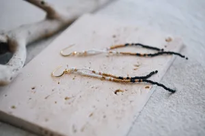 Astra Seed Bead Drop Fringe Earrings