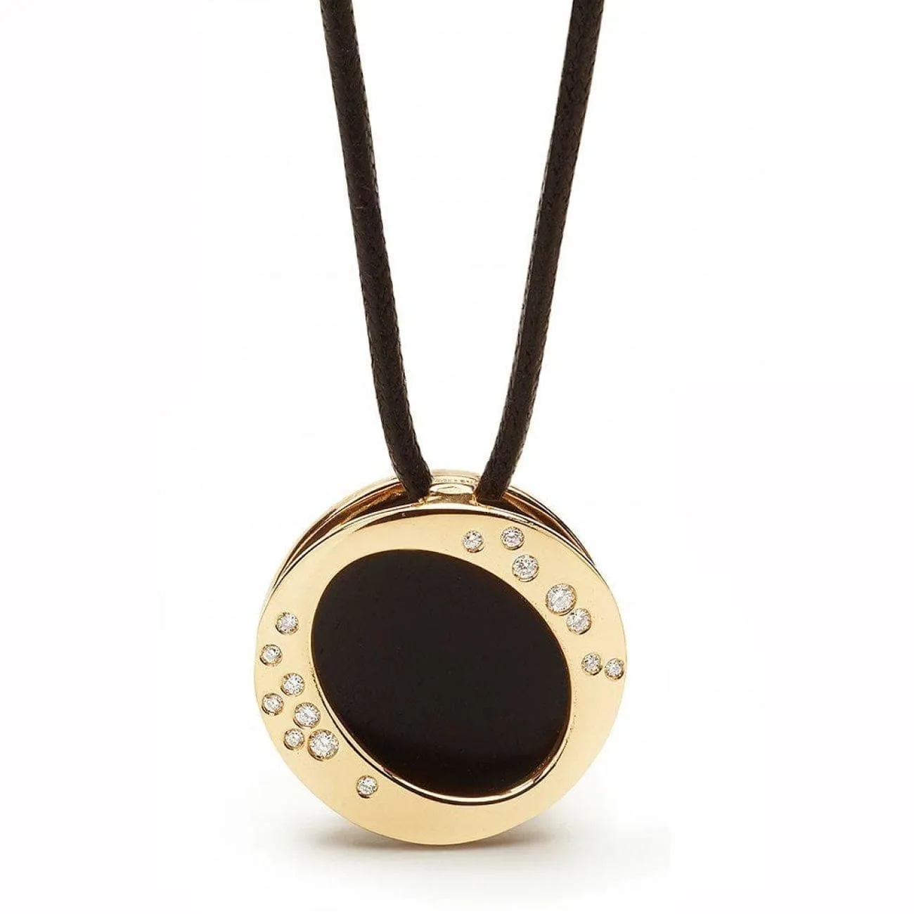 Atolli 18K Yellow Gold Medium Jet & Diamond Pendant Necklace
