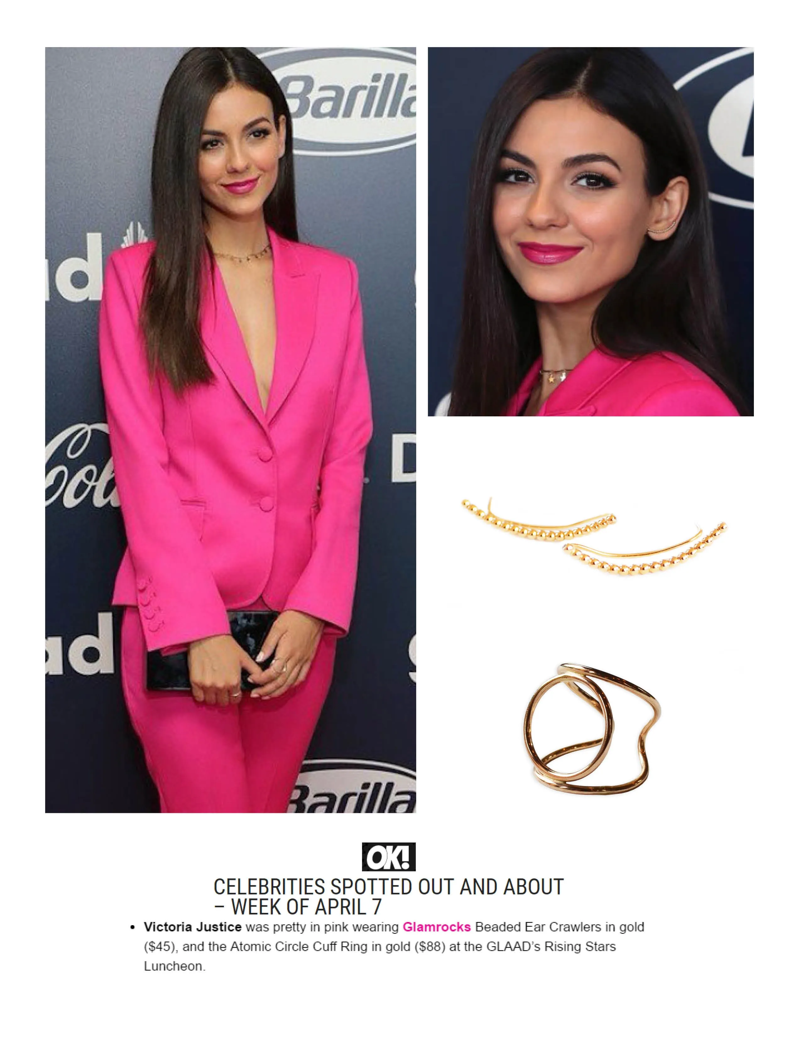 Atomic Circle Cuff Ring, Gold or Silver, Seen on Victoria Justice!