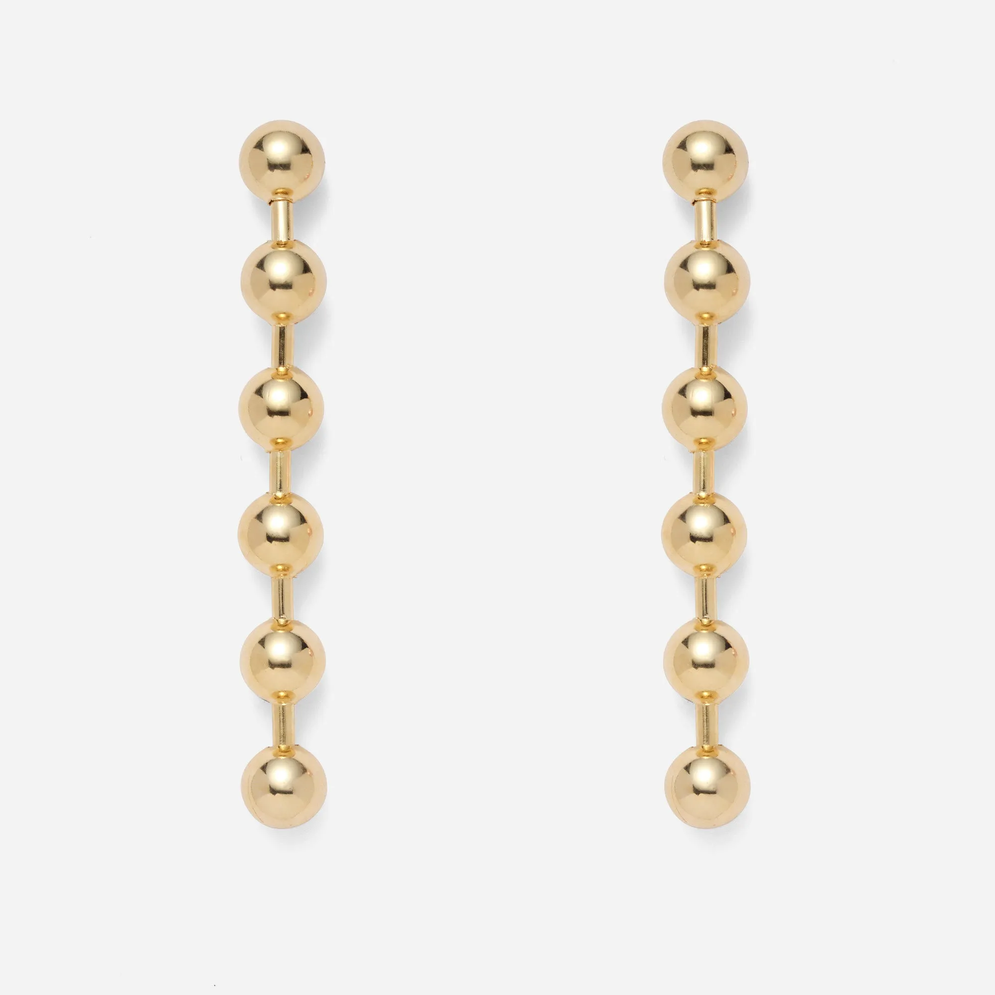 Ball Chain Earrings in Gold