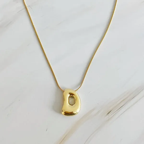 Balloon Letter Initial Necklace