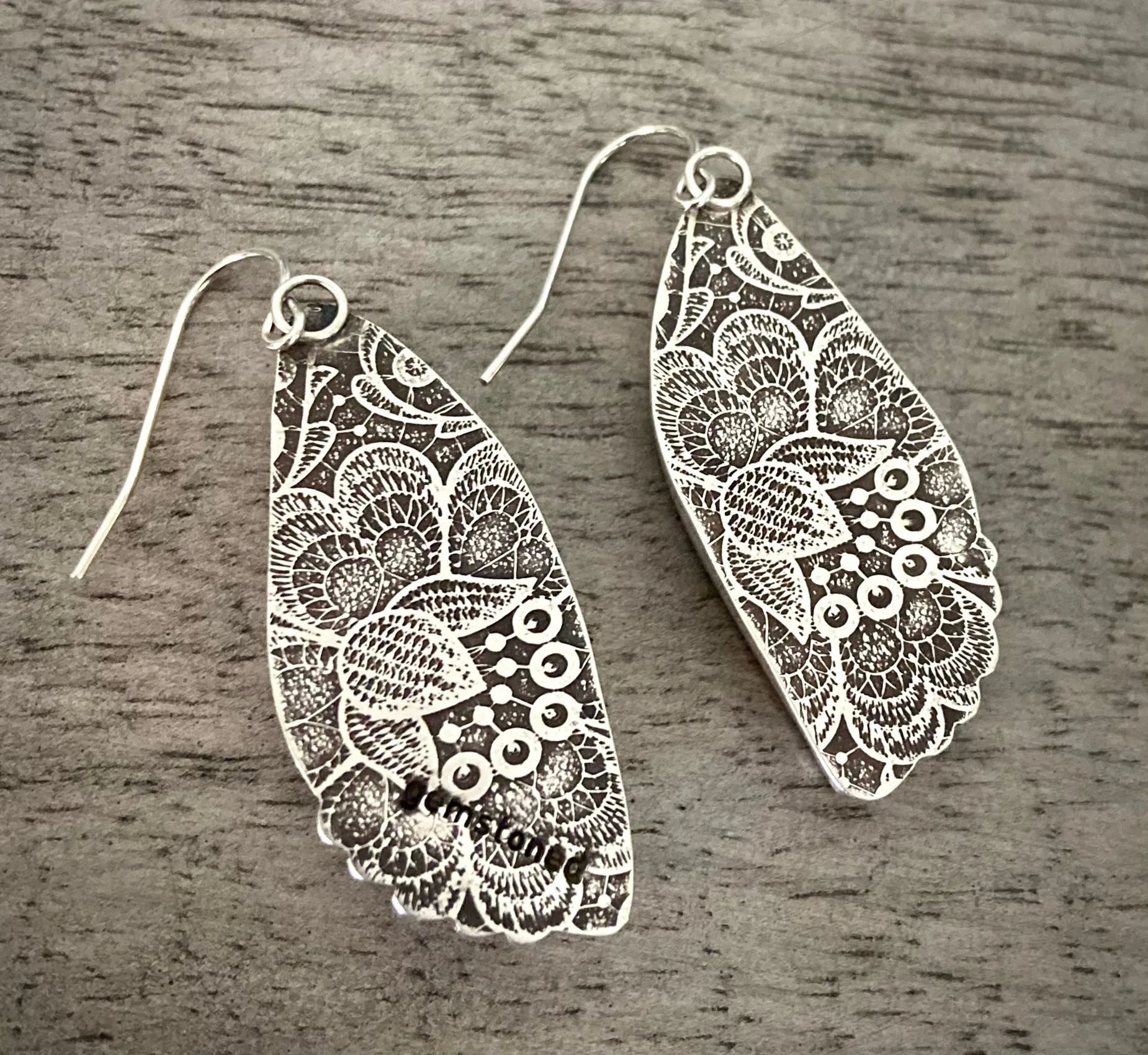 Beaded Fossil Coral Earrings